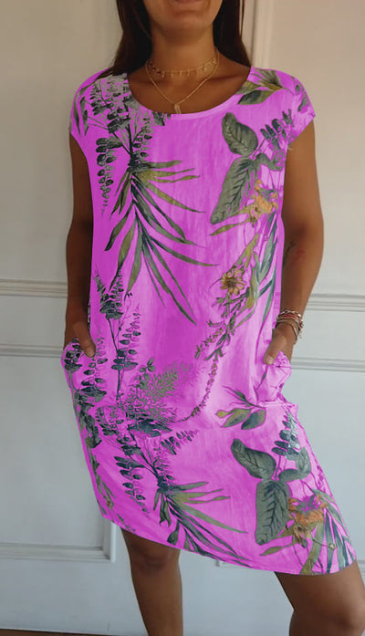 Annelym - Bequemes Kleid Mit Rund Halsausschnitt