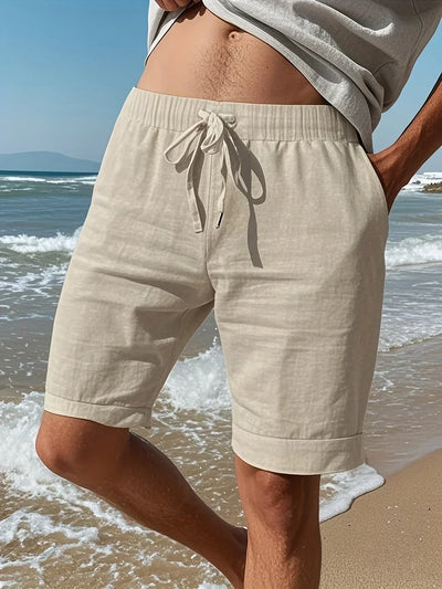 Callan – Lässige Leinen Shorts Mit Tasche