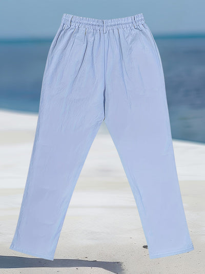 Aznar - Lässig Leinen Elastisch Hose