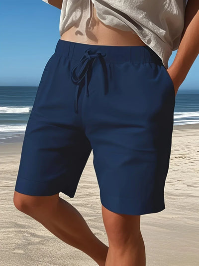 Callan – Lässige Leinen Shorts Mit Tasche