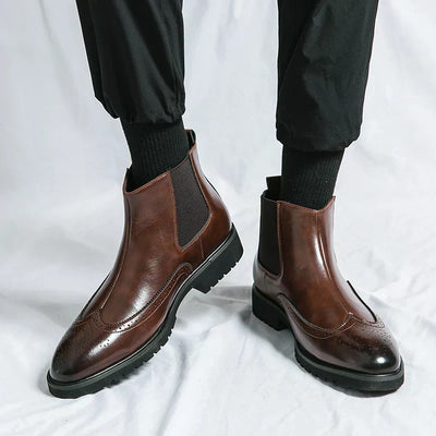 Dwight | Leder Chelsea-Stiefel