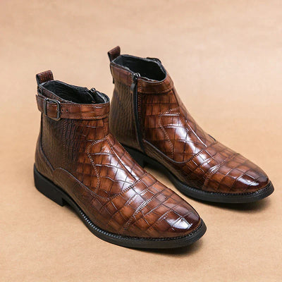 Dylan | Stiefeletten mit Schnalle aus leder