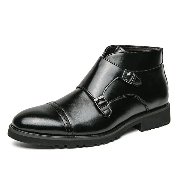 Parker | Leder Doppel-Monk-strap Stiefel