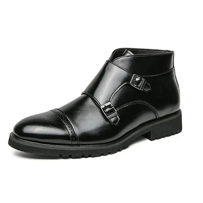 Parker | Leder Doppel-Monk-strap Stiefel