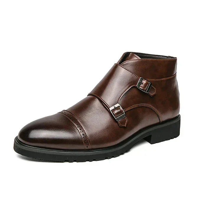 Parker | Leder Doppel-Monk-strap Stiefel