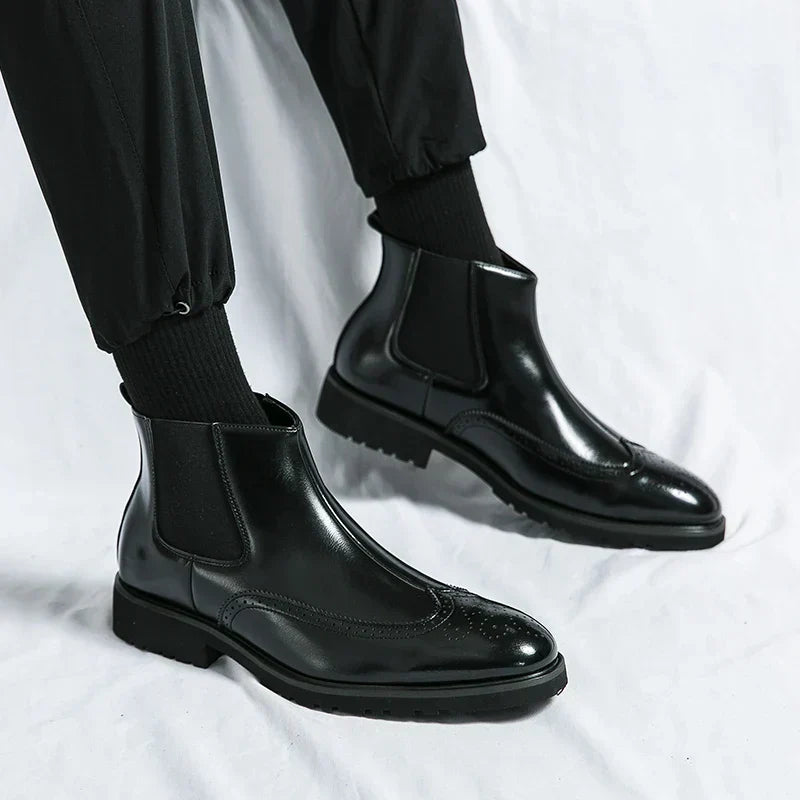 Dwight | Leder Chelsea-Stiefel