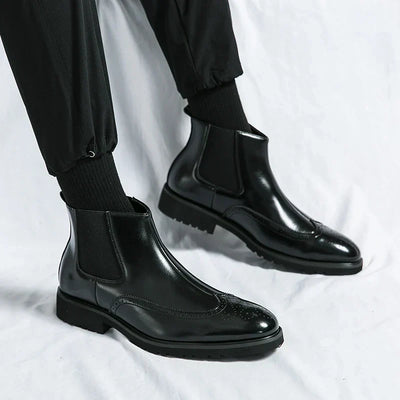 Dwight | Leder Chelsea-Stiefel
