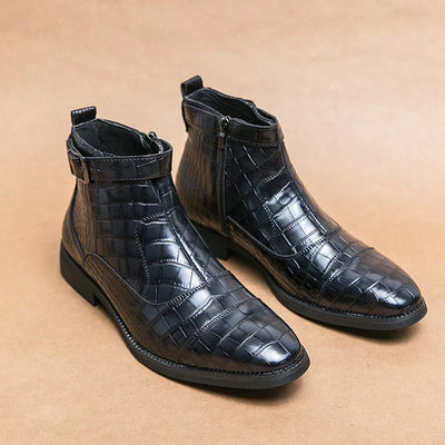Dylan | Stiefeletten mit Schnalle aus leder