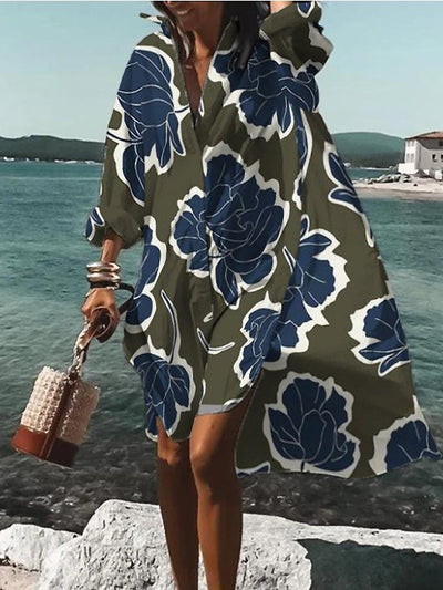 Calogera - Elegantes Locker Sitzendes Hemdkleid