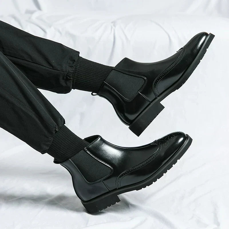 Dwight | Leder Chelsea-Stiefel
