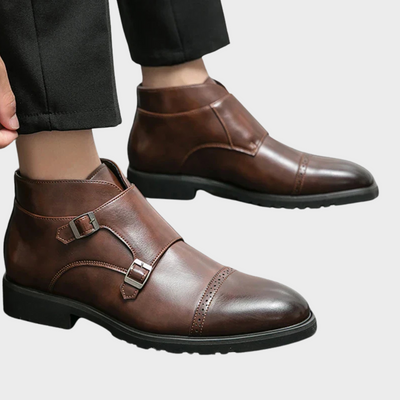 Parker | Leder Doppel-Monk-strap Stiefel