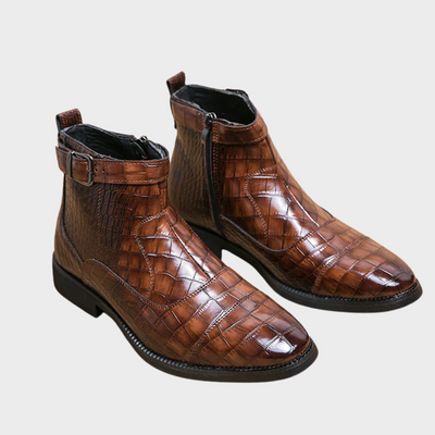Dylan | Stiefeletten mit Schnalle aus leder