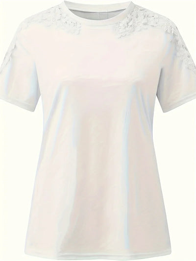 Ancuta – Elegantes Sommer Kurzarm T Hemd Mit Spitze