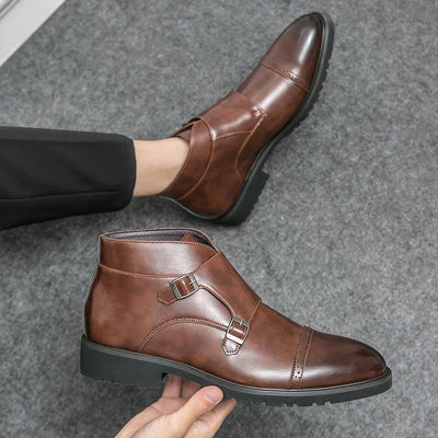 Parker | Leder Doppel-Monk-strap Stiefel