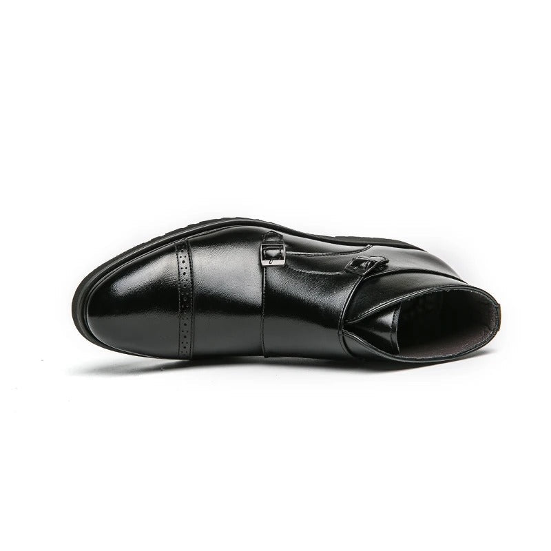 Parker | Leder Doppel-Monk-strap Stiefel