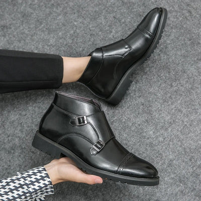 Parker | Leder Doppel-Monk-strap Stiefel